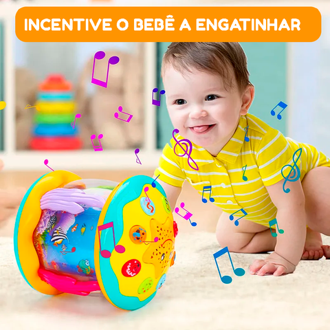 Oceano Mágico Brinquedo Musical Luminária Infantil e Projetor Sensorial para Bebês