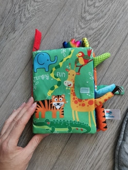 Livro de pano sensorial brinquedo infantil educativo