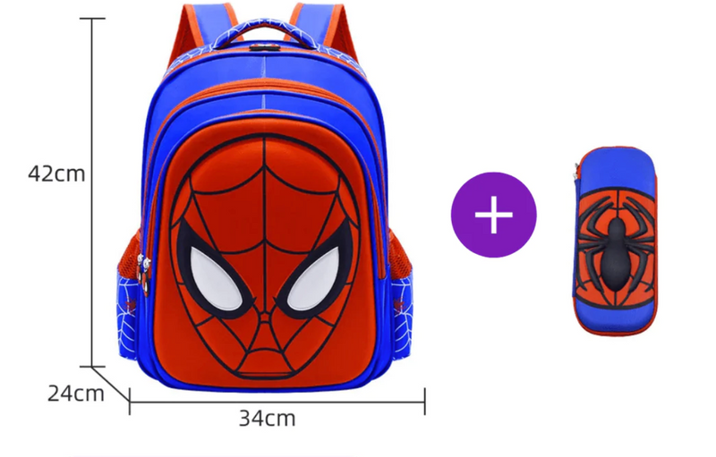 Kit Escolar Infantil Mochila Estojo Homem Aranha