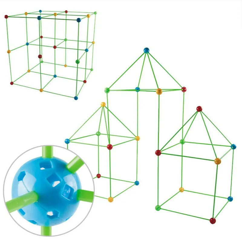 Kit de construção Tenda Cabaninha Kids Infantil + brinde