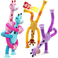 Kit com 4 Giraesticas - Girafas Fofas e Coloridas com Ventosa