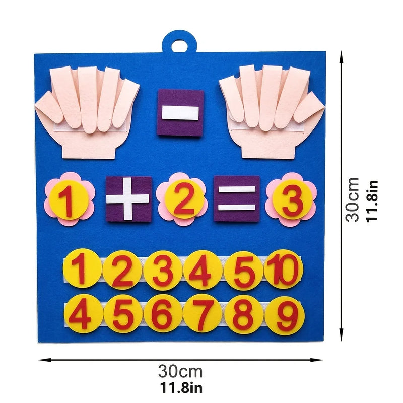 Jogo Infantil Feltro de Matemática Adição e Subtração