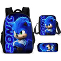 Kit Escolar Infantil Mochila Estojo Lancheira Sonic