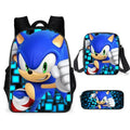 Kit Escolar Infantil Mochila Estojo Lancheira Sonic