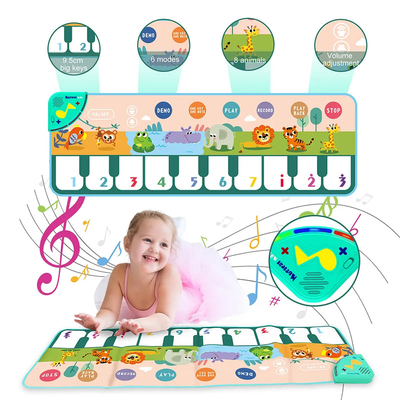 Piano Music Mat Tapete Musical Crianças Infantil Bebês