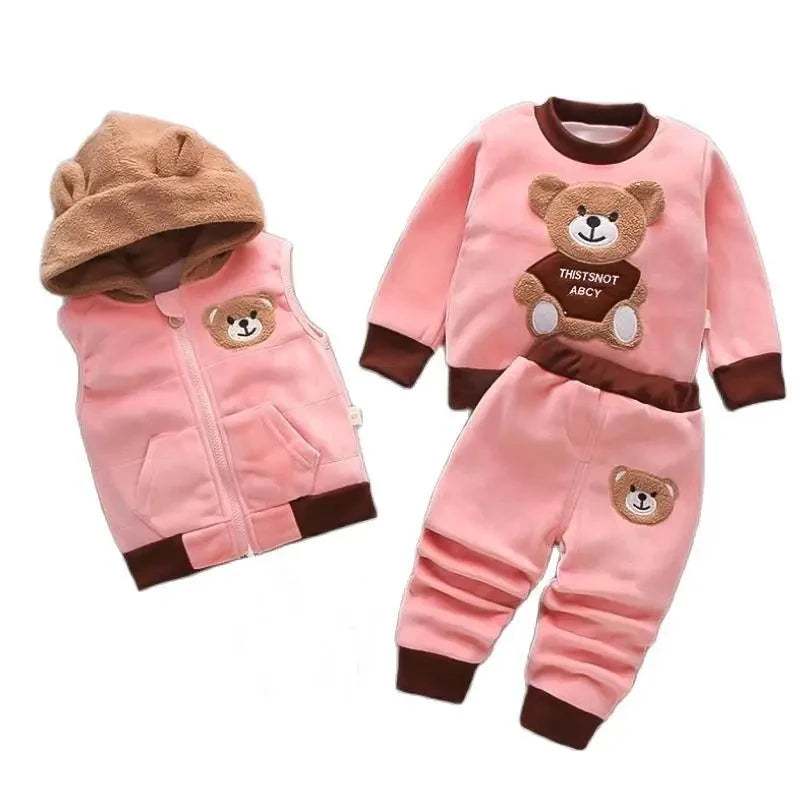 Conjunto Infantil Moletom Ursinho - Grátis Casaco de lã