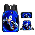 Kit Escolar Infantil Mochila Estojo Lancheira Sonic