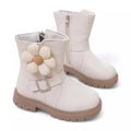 Bota Infantil Menina de Couro Outono Inverno