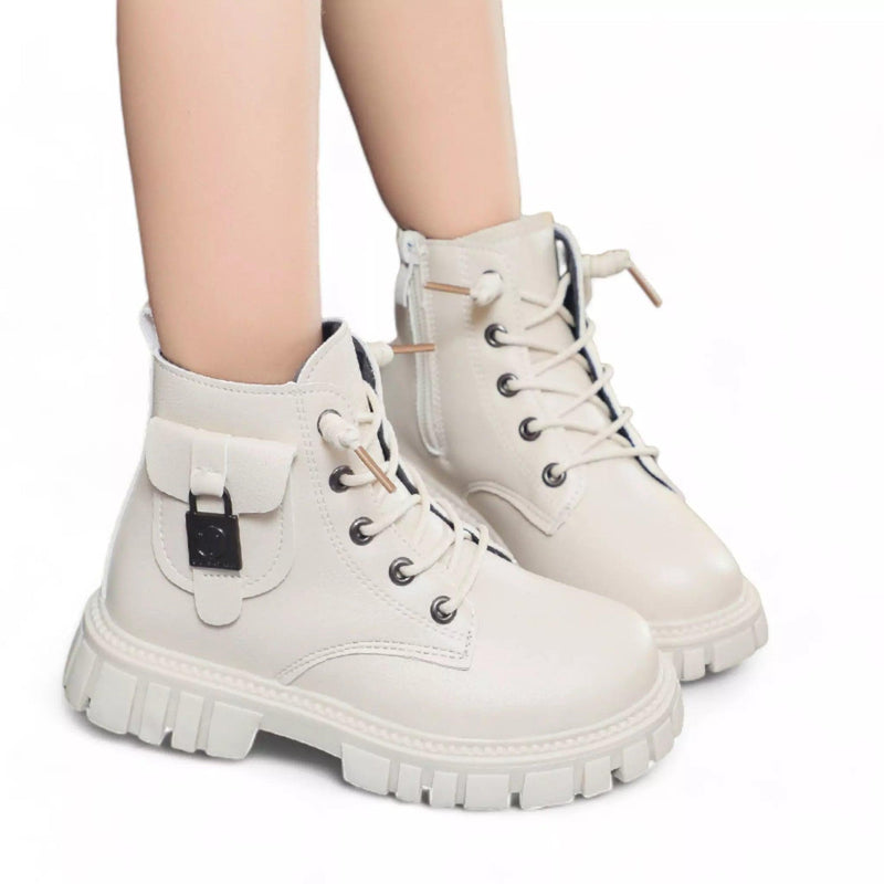 Bota Infantil Menina de Couro Fashion