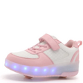 Tenis Infantil Feminino Velcro Led Rodinha